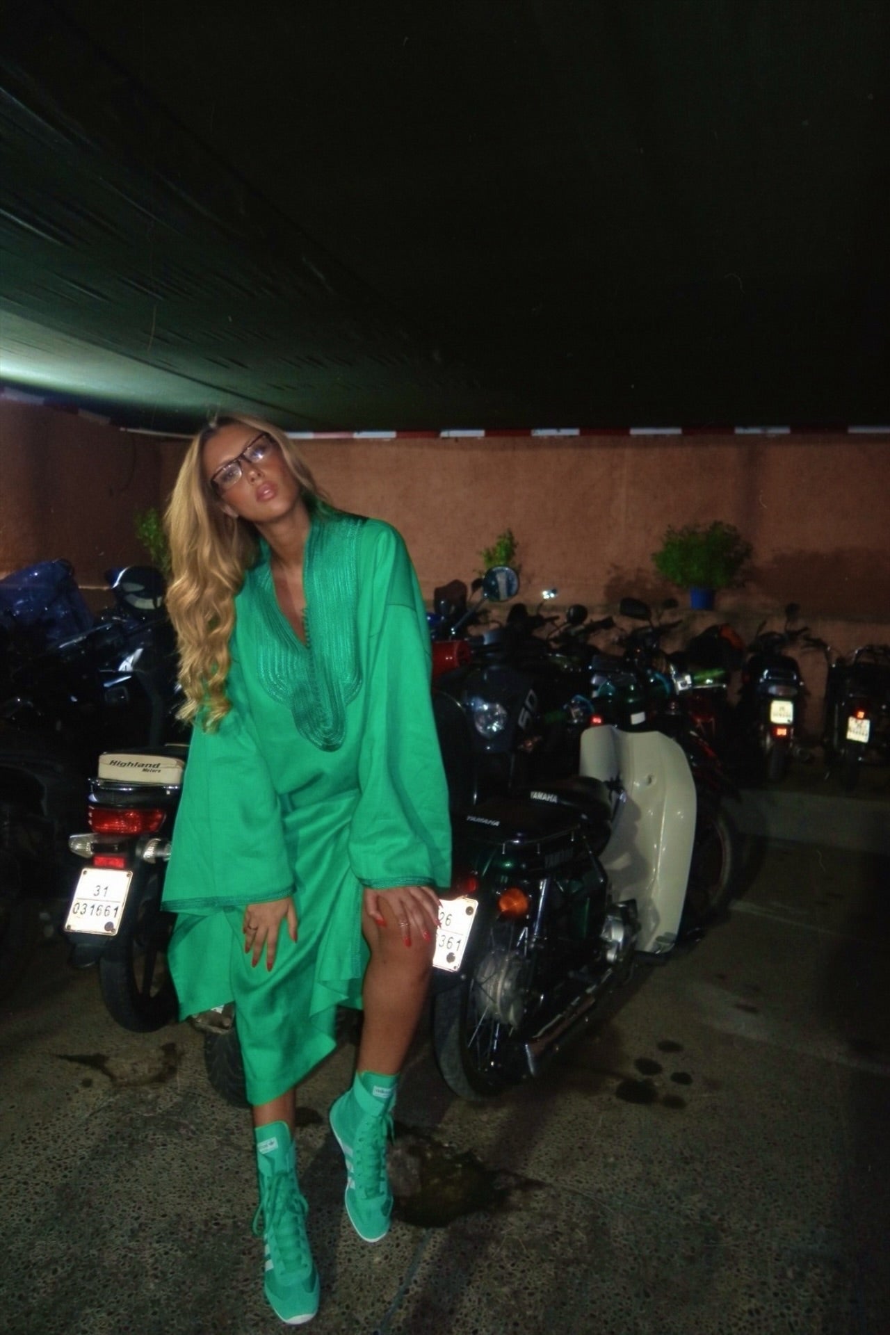BELDI Dress - Green lin