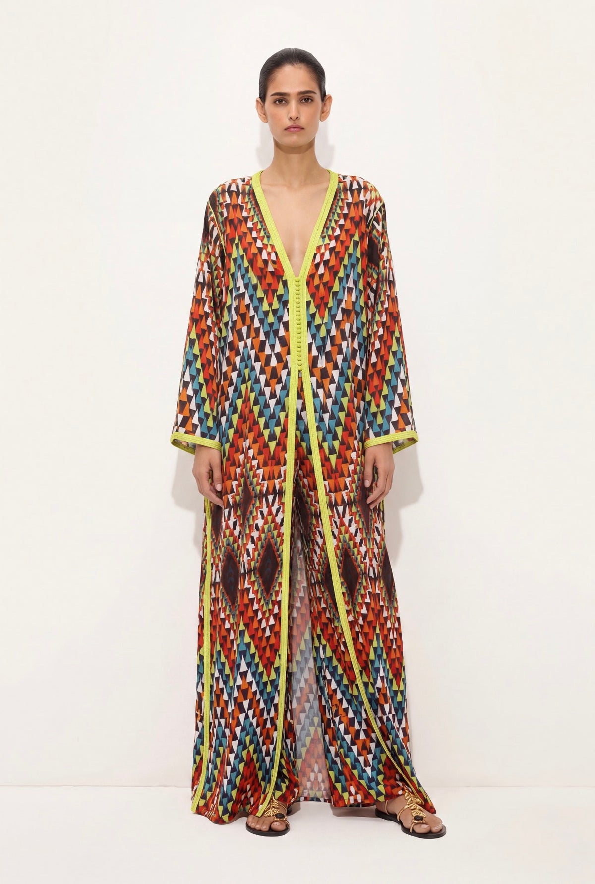 Qalbi X Ki-Moon - Kaftan Set - Rainbow Mosaic