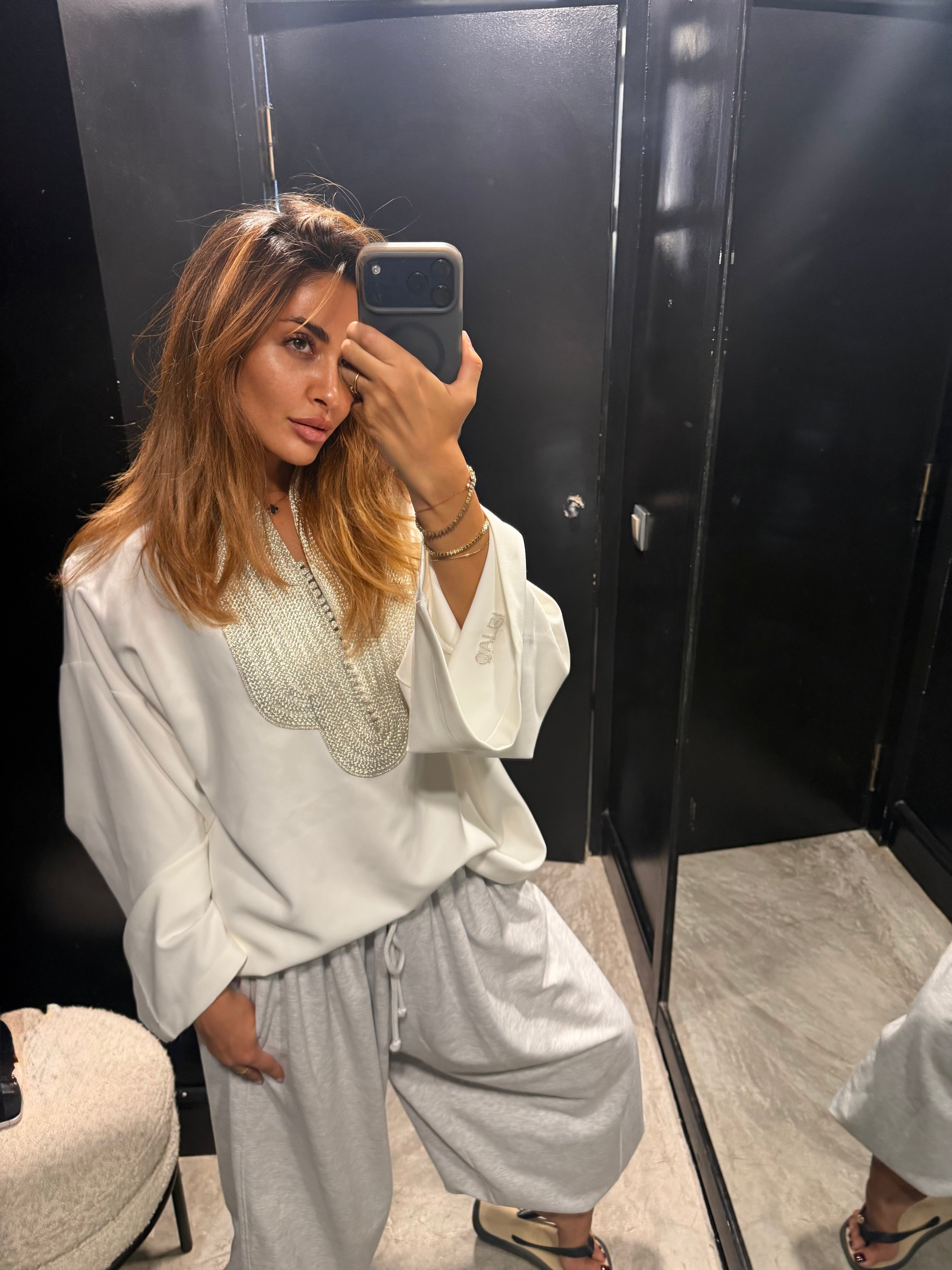 Beldi tee long - White gold